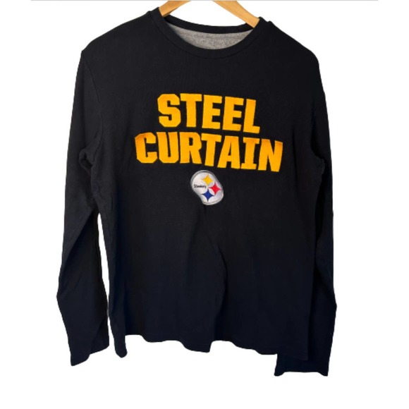 Nike Other - NFL Team Apparel Pittsburg Steelers Black Waffle Long Sleeve Shirt Size Med